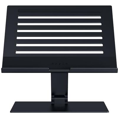 Razer Verstelbare laptopstandaard – ergonomische standaard voor laptops tot 18 inch (hoogte en helling verstelbaar, duurzaam aluminium, geventileerd design) zwart Razer Verstelbare laptopstandaard – ergonomische standaard voor laptops tot 18 inch (hoogte en helling verstelbaar, duurzaam aluminium, geventileerd design) zwart