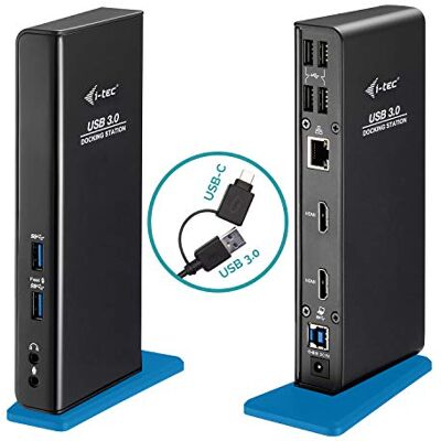 i-tec USB 3.0/USB-C Dual HDMI Docking Station USB 3.0/USB-C Dual HDMI Docking Station, Bedraad, USB 3.2 Gen 1 (3.1 Gen 1) Type-A, 3.5 mm, 10,100,1000 Mbit/s, Zwart, EU i-tec USB 3.0/USB-C Dual HDMI Docking Station USB 3.0/USB-C Dual HDMI Docking Station, Bedraad, USB 3.2 Gen 1 (3.1 Gen 1) Type-A, 3.5 mm, 10,100,1000 Mbit/s, Zwart, EU