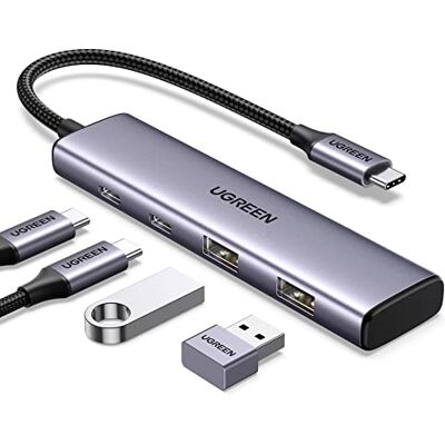 UGREEN Hub CM473 USB-C para 2x USB-A + 2x USB-C UGREEN Hub CM473 USB-C para 2x USB-A + 2x USB-C