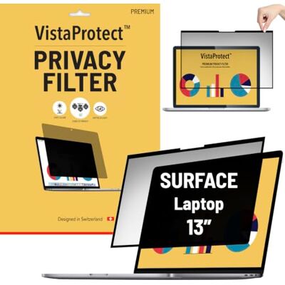 VistaProtect Filtre de Confidentialité & Filtre Anti-Lumière Bleu Premium pour Microsoft Surface 13 (13" Pouces) VistaProtect Filtre de Confidentialité & Filtre Anti-Lumière Bleu Premium pour Microsoft Surface 13 (13" Pouces)