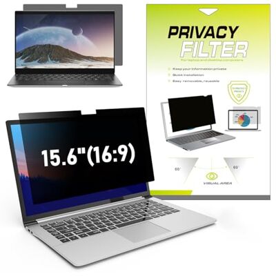 LAMA Privacyfilter voor laptops van 15,6 inch met inkijkbescherming, anti-blauw licht en anti-verblinding 16:9 (345 x 194 mm) LAMA Privacyfilter voor laptops van 15,6 inch met inkijkbescherming, anti-blauw licht en anti-verblinding 16:9 (345 x 194 mm)