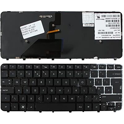Power4Laptops Keyboards4Laptops Notebook toetsenbord met achtergrondverlichting in zwart glanzend compatibel met HP Folio 13-1007 Power4Laptops Keyboards4Laptops Notebook toetsenbord met achtergrondverlichting in zwart glanzend compatibel met HP Folio 13-1007