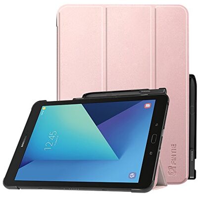 FINTIE Ultradunne beschermhoes voor Samsung Galaxy Tab S3 T820 / T825 (9,68 inch) tablet met automatische slaap/waakfunctie en geïntegreerde S Pen-standaard, roségoud FINTIE Ultradunne beschermhoes voor Samsung Galaxy Tab S3 T820 / T825 (9,68 inch) tablet met automatische slaap/waakfunctie en geïntegreerde S Pen-standaard, roségoud