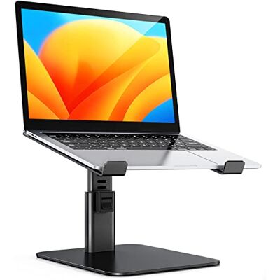Babacom Laptopstandaard, laptopstandaard van aluminium, 8 in hoogte verstelbaar, ergonomische laptopstandaard, compatibel met MacBook, Air, Pro en meer laptops van 10 tot 16 inch Babacom Laptopstandaard, laptopstandaard van aluminium, 8 in hoogte verstelbaar, ergonomische laptopstandaard, compatibel met MacBook, Air, Pro en meer laptops van 10 tot 16 inch