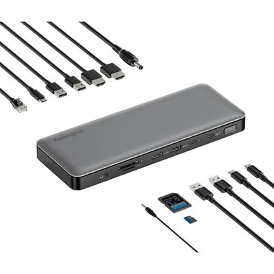 Kensington SD5760T Thunderbolt 4 dockingstation met 2 8K/4K videopoorten, Micro SD-kaartlezer, voeding 96 W, 2 HDMI-poorten / 1 Ethernet / 1 USB-C 3.2/4 USB-A-poorten (K34110EU) Kensington SD5760T Thunderbolt 4 dockingstation met 2 8K/4K videopoorten, Micro SD-kaartlezer, voeding 96 W, 2 HDMI-poorten / 1 Ethernet / 1 USB-C 3.2/4 USB-A-poorten (K34110EU)