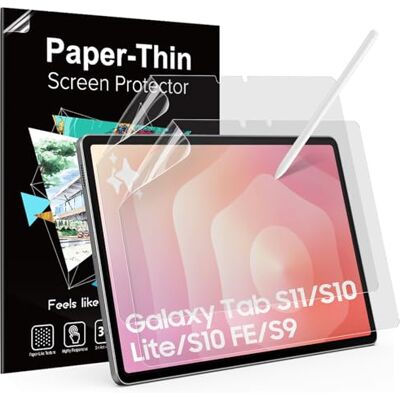 TiMOVO 2 stuks papieren schermbeschermers voor Galaxy Tab S11/S10 Lite/S10 Schrijven en tekenen zoals op papier, anti-verblinding, anti-kras, matte PET-folie voor Galaxy Tab S11/S10 Lite/S10 FE/S9 FE TiMOVO 2 stuks papieren schermbeschermers voor Galaxy Tab S11/S10 Lite/S10 Schrijven en tekenen zoals op papier, anti-verblinding, anti-kras, matte PET-folie voor Galaxy Tab S11/S10 Lite/S10 FE/S9 FE