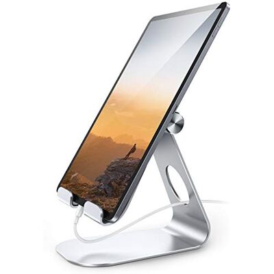 Lamicall Verstelbare tabletstandaard, bureaustandaard, compatibel met iPad 2024 Pro 9,7, 10,5, 11, 12,9, 13, Air mini 2 3 4 5 6, Switch, Samsung Tab en andere tablets, zilverkleurig Lamicall Verstelbare tabletstandaard, bureaustandaard, compatibel met iPad 2024 Pro 9,7, 10,5, 11, 12,9, 13, Air mini 2 3 4 5 6, Switch, Samsung Tab en andere tablets, zilverkleurig