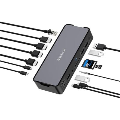 Verbatim 15-poorts USB-C Pro dockingstation CDS-15 Verbatim 15-poorts USB-C Pro dockingstation CDS-15