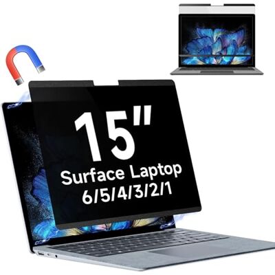 Protescreen Magnetisch privacyfilter voor 15 inch Microsoft Surface Laptop 5/4/3/2/1, afneembare displaybescherming, filter tegen blauw licht, anti-spionagescherm voor laptop Surface 15 inch Protescreen Magnetisch privacyfilter voor 15 inch Microsoft Surface Laptop 5/4/3/2/1, afneembare displaybescherming, filter tegen blauw licht, anti-spionagescherm voor laptop Surface 15 inch