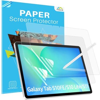 MoKo 2 stuks schermbescherming voor Samsung Galaxy Tab S10 Lite/S10 FE/S11 Paperlike for S9 FE/S9/S8/S7, Matte Slim Film, True Paper-Feel, Anti-Glare, HD Clear, Anti-Bubble, Compatibel met S Pencil MoKo 2 stuks schermbescherming voor Samsung Galaxy Tab S10 Lite/S10 FE/S11 Paperlike for S9 FE/S9/S8/S7, Matte Slim Film, True Paper-Feel, Anti-Glare, HD Clear, Anti-Bubble, Compatibel met S Pencil