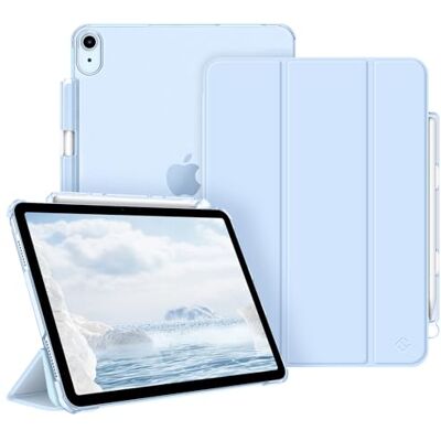 FINTIE Hoes voor iPad Air 4.Generatie 2020 10.9" met Pen houder (Ondersteunt 2e generatie potlood, draadloze oplaadfunctie) Ultradun Case Cover met Transparante Achterkant, Auto Wekken/Slapen, Hemelsblauw (2026/2025/2024/2022/2020), Rangement de Stylet, FINTIE Hoes voor iPad Air 4.Generatie 2020 10.9" met Pen houder (Ondersteunt 2e generatie potlood, draadloze oplaadfunctie) Ultradun Case Cover met Transparante Achterkant, Auto Wekken/Slapen, Hemelsblauw (2026/2025/2024/2022/2020), Rangement de Stylet,