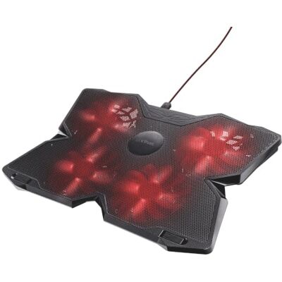 GXTrust Trust Gaming Gxt 278 Yozu 20817 Koelstandaard Laptop Cooler, Tot 17,3 Inch, Zwart GXTrust Trust Gaming Gxt 278 Yozu 20817 Koelstandaard Laptop Cooler, Tot 17,3 Inch, Zwart