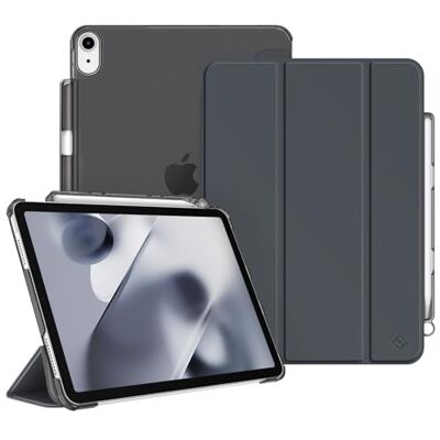 FINTIE Hoes voor iPad Air 4.Generatie 2020 10.9" met Pen houder (Ondersteunt 2e generatie potlood, draadloze oplaadfunctie) Ultradun Case Cover met Transparante Achterkant, Auto Wekken/Slapen, Hemelgrijs (2026/2025/2024/2022/2020), Rangement de Stylet, FINTIE Hoes voor iPad Air 4.Generatie 2020 10.9" met Pen houder (Ondersteunt 2e generatie potlood, draadloze oplaadfunctie) Ultradun Case Cover met Transparante Achterkant, Auto Wekken/Slapen, Hemelgrijs (2026/2025/2024/2022/2020), Rangement de Stylet,