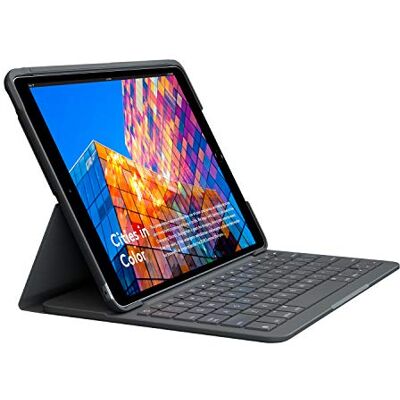 Logitech Slim Folio voor iPad Air (3e generatie). Geïntegreerd draadloos toetsenbord, vier jaar batterijduur, Bluetooth laag energie, houder voor Crayon en Apple Pencil (1e generatie) grafiet Logitech Slim Folio voor iPad Air (3e generatie). Geïntegreerd draadloos toetsenbord, vier jaar batterijduur, Bluetooth laag energie, houder voor Crayon en Apple Pencil (1e generatie) grafiet