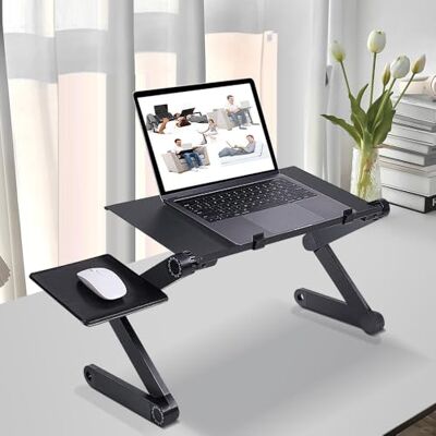 HUOLE Lap Desks dienblad, bedtafel, kleine computertafel voor bed, laptophouder, 360 graden verstelbare hoek, afneembaar, compatibel met alle soorten computer, zwart HUOLE Lap Desks dienblad, bedtafel, kleine computertafel voor bed, laptophouder, 360 graden verstelbare hoek, afneembaar, compatibel met alle soorten computer, zwart