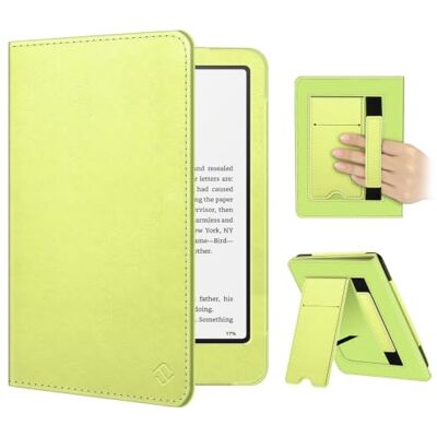 FINTIE Beschermhoes voor Kindle Paperwhite (12e generatie) en Kindle Colorsoft/Paperwhite Signature Edition 2025/2024, met standaard en polsband en automatische slaap-/waakfunctie, geel FINTIE Beschermhoes voor Kindle Paperwhite (12e generatie) en Kindle Colorsoft/Paperwhite Signature Edition 2025/2024, met standaard en polsband en automatische slaap-/waakfunctie, geel