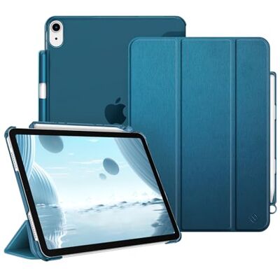 FINTIE Hoes voor iPad Air 4.Generatie 2020 10.9" met Pen houder (Ondersteunt 2e generatie potlood, draadloze oplaadfunctie) Ultradun Case Cover met Transparante Achterkant, Auto Wekken/Slapen, Middernacht Blauw (2026/2025/2024/2022/2020), Rangement de S FINTIE Hoes voor iPad Air 4.Generatie 2020 10.9" met Pen houder (Ondersteunt 2e generatie potlood, draadloze oplaadfunctie) Ultradun Case Cover met Transparante Achterkant, Auto Wekken/Slapen, Middernacht Blauw (2026/2025/2024/2022/2020), Rangement de S