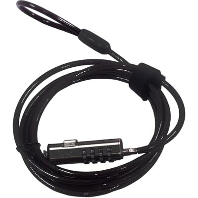 Ewent Veiligheidskabel met cijferslot, universele veiligheidskabel voor laptops, pc's, projectoren, tablets en smartphones, duurzame stalen combinatiekabel Ewent Veiligheidskabel met cijferslot, universele veiligheidskabel voor laptops, pc's, projectoren, tablets en smartphones, duurzame stalen combinatiekabel