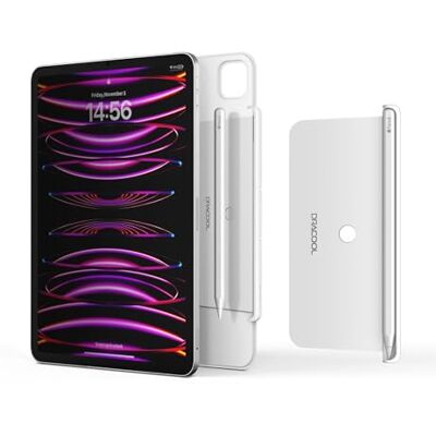 Dracool Pennenhouder voor Apple Pencil Pro/2e generatie, compatibel met Magic Keyboard, Smart Keyboard Folio en andere magnetische hoesjes, stylushouder voor iPad, wit Dracool Pennenhouder voor Apple Pencil Pro/2e generatie, compatibel met Magic Keyboard, Smart Keyboard Folio en andere magnetische hoesjes, stylushouder voor iPad, wit