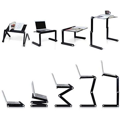 HUOLE Lap Desks dienblad, bedtafel, kleine computertafel voor bed, laptophouder, 360 graden verstelbare hoek, afneembaar, compatibel met alle soorten computer, zwart HUOLE Lap Desks dienblad, bedtafel, kleine computertafel voor bed, laptophouder, 360 graden verstelbare hoek, afneembaar, compatibel met alle soorten computer, zwart