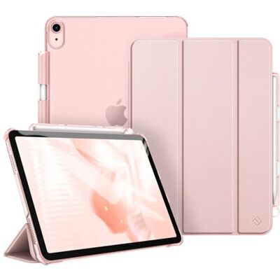 FINTIE Hoes voor iPad Air 4.Generatie 2020 10.9" met Pen houder (Ondersteunt 2e generatie potlood, draadloze oplaadfunctie) Ultradun Case Cover met Transparante Achterkant, Auto Wekken/Slapen, Rose goud (2026/2025/2024/2022/2020), Rangement de Stylet, É FINTIE Hoes voor iPad Air 4.Generatie 2020 10.9" met Pen houder (Ondersteunt 2e generatie potlood, draadloze oplaadfunctie) Ultradun Case Cover met Transparante Achterkant, Auto Wekken/Slapen, Rose goud (2026/2025/2024/2022/2020), Rangement de Stylet, É