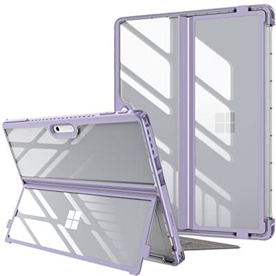 FINTIE Beschermhoes voor Microsoft Surface Pro 11/10/9 13 inch (2024/2022), harde hoes, schokbestendig, met standaardbescherming, compatibel met toetsenbord type cover, lila FINTIE Beschermhoes voor Microsoft Surface Pro 11/10/9 13 inch (2024/2022), harde hoes, schokbestendig, met standaardbescherming, compatibel met toetsenbord type cover, lila