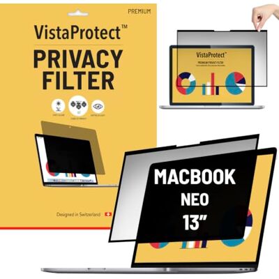 VistaProtect Privacyfilter & blauwlichtfilter premium magnetisch voor Apple MacBook Neo 13 (13 inch) VistaProtect Privacyfilter & blauwlichtfilter premium magnetisch voor Apple MacBook Neo 13 (13 inch)