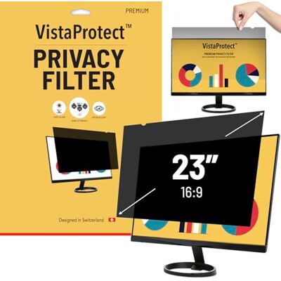 VistaProtect Premium privacyfilter & blauw lichtfilter. 2-in-1 beschermfolie voor computerscherm en monitor (23 inch) VistaProtect Premium privacyfilter & blauw lichtfilter. 2-in-1 beschermfolie voor computerscherm en monitor (23 inch)