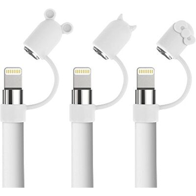 FINTIE [3-vormige reservedop van siliconen, compatibel met Apple Pencil 1e generatie, penhouder voor iPad 9.7, Air 2019, Mini 5, wit FINTIE [3-vormige reservedop van siliconen, compatibel met Apple Pencil 1e generatie, penhouder voor iPad 9.7, Air 2019, Mini 5, wit