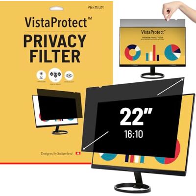 VistaProtect Premium Privacy Filter & Blauw Licht Filter. 2-in-1 Beschermfolie voor Computerscherm & Monitor (22" inch 16:10) VistaProtect Premium Privacy Filter & Blauw Licht Filter. 2-in-1 Beschermfolie voor Computerscherm & Monitor (22" inch 16:10)