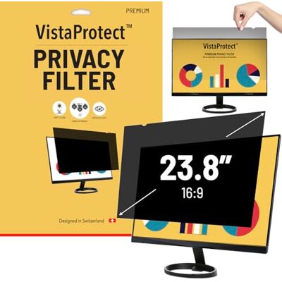 VistaProtect Premium privacyfilter & blauw lichtfilter. 2-in-1 beschermfolie voor computerscherm en monitor (23,8 inch) VistaProtect Premium privacyfilter & blauw lichtfilter. 2-in-1 beschermfolie voor computerscherm en monitor (23,8 inch)