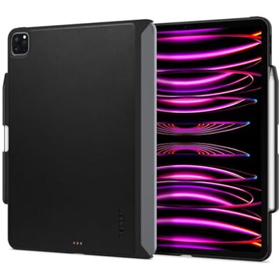 Spigen Thin Fit Pro-hoes compatibel met iPad Pro 12,9 inch generatie 6 2022/5 2021 met Apple Pencil Houder (2e generatie) zwart Spigen Thin Fit Pro-hoes compatibel met iPad Pro 12,9 inch generatie 6 2022/5 2021 met Apple Pencil Houder (2e generatie) zwart