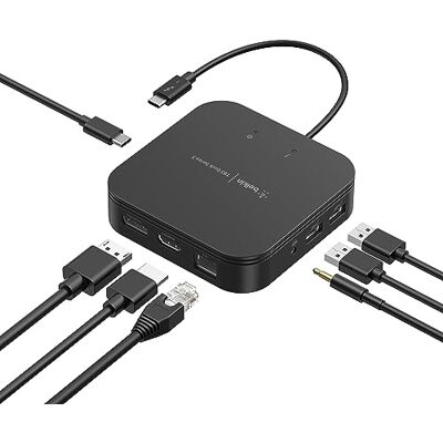 Belkin Thunderbolt 3 dock core dockingstation met Thunderbolt 3-kabel (dock voor Mac en Windows, 4K dual display bij 60 Hz, gegevensoverdracht van 40 Gbit/s, uitgangsvermogen 60 W) Belkin Thunderbolt 3 dock core dockingstation met Thunderbolt 3-kabel (dock voor Mac en Windows, 4K dual display bij 60 Hz, gegevensoverdracht van 40 Gbit/s, uitgangsvermogen 60 W)