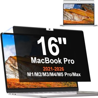 Mamol Magnetische privacyfilter voor MacBook Pro 16 inch (M1-M4, A2485/A2780/A2991), anti-spion/blauw-lichtfilter voor privacy, afneembaar schermfilter voor MacBook Pro 16,2 inch Mamol Magnetische privacyfilter voor MacBook Pro 16 inch (M1-M4, A2485/A2780/A2991), anti-spion/blauw-lichtfilter voor privacy, afneembaar schermfilter voor MacBook Pro 16,2 inch