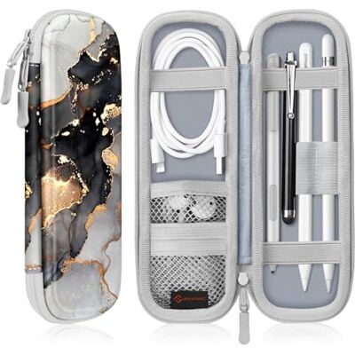 FINTIE Hoes Compatibel met Apple Pencil (1e / 2e Generatie) Kunstlederen Pennenhouder voor Samsung, Huawei, Surface Pro Stylus Pen Tas Beschermhoes met Vak FINTIE Hoes Compatibel met Apple Pencil (1e / 2e Generatie) Kunstlederen Pennenhouder voor Samsung, Huawei, Surface Pro Stylus Pen Tas Beschermhoes met Vak