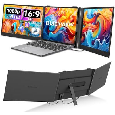 Blackview DCM8 15,6 inch laptopschermverlenging, 100% sRGB 1200P FHD, ultradun, laag blauw licht, werkt met laptops van 13,3 tot 17,3 inch, compatibel met Mac Blackview DCM8 15,6 inch laptopschermverlenging, 100% sRGB 1200P FHD, ultradun, laag blauw licht, werkt met laptops van 13,3 tot 17,3 inch, compatibel met Mac