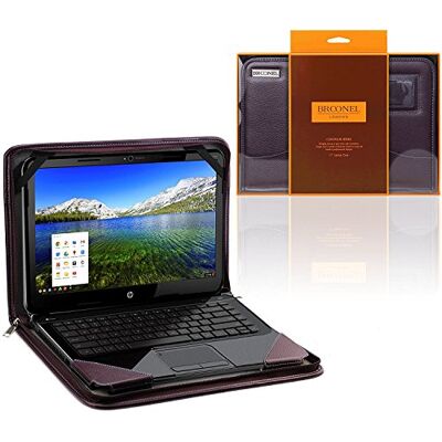 Navitech Broonel Contour Series veganistisch leer paars beschermhoes compatibel met HP 15-BA097NL notebook, 15,6 inch display Navitech Broonel Contour Series veganistisch leer paars beschermhoes compatibel met HP 15-BA097NL notebook, 15,6 inch display