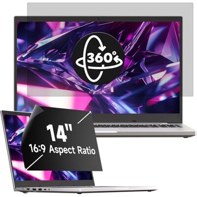 Mamol 360° privacyfilter 14 inch 16:9, volledige hoek anti-spionage, 14 inch privacyscherm, compatibel met laptop (310 mm x 174 mm) Mamol 360° privacyfilter 14 inch 16:9, volledige hoek anti-spionage, 14 inch privacyscherm, compatibel met laptop (310 mm x 174 mm)