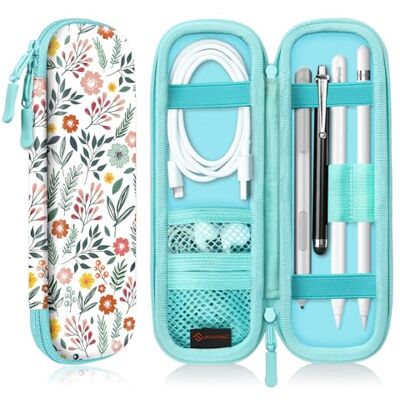 FINTIE Hoes voor Apple Pencil Pro, Apple Pencil (USB-C / 1e / 2e generatie), PU lederen draagtas compatibel met pen, USB-kabel, Samsung Stylus, lentebloei FINTIE Hoes voor Apple Pencil Pro, Apple Pencil (USB-C / 1e / 2e generatie), PU lederen draagtas compatibel met pen, USB-kabel, Samsung Stylus, lentebloei