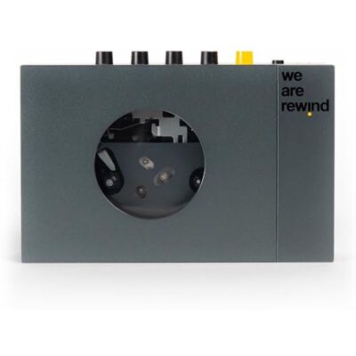 We Are Rewind Draagbare cassettespeler Cassetterecorder met Bluetooth-aansluiting, luidspreker of hoofdtelefoon, 3,5 mm audiokabel (kort, grijs) We Are Rewind Draagbare cassettespeler Cassetterecorder met Bluetooth-aansluiting, luidspreker of hoofdtelefoon, 3,5 mm audiokabel (kort, grijs)
