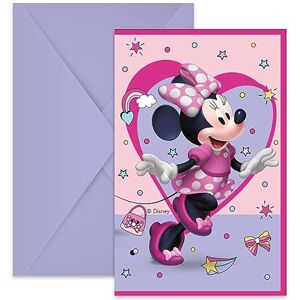Procos Folat 93942P FSC Minnie Mouse uitnodigingskaarten, meerkleurig, 6 stuks Procos Folat 93942P FSC Minnie Mouse uitnodigingskaarten, meerkleurig, 6 stuks