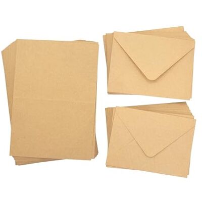 Crafter's Companion 100 kaarten en enveloppen van kraftpapier van 12,7 x 17,8 cm Inclusief 50 blanco kaarten en 50 bijpassende enveloppen Ideaal voor verschillende gelegenheden Crafter's Companion 100 kaarten en enveloppen van kraftpapier van 12,7 x 17,8 cm Inclusief 50 blanco kaarten en 50 bijpassende enveloppen Ideaal voor verschillende gelegenheden