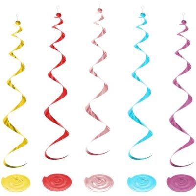 Cossaot 30 stuks hangende spiraalslingers voor carnaval, carnavalsdecoraties, kleurrijke glitterfolies, spiralen, voor bruiloft, verjaardag, Kerstmis, carnaval (eenvoudig) Cossaot 30 stuks hangende spiraalslingers voor carnaval, carnavalsdecoraties, kleurrijke glitterfolies, spiralen, voor bruiloft, verjaardag, Kerstmis, carnaval (eenvoudig)