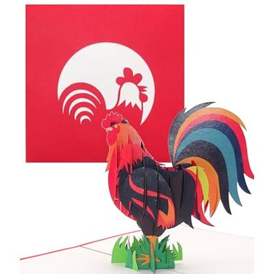 Cologne Cards Pop-up kaart met spreuk "Haan", 3D-verjaardagskaart en uitnodigingskaart met envelop, ideaal cadeau voor vakantie, reischeque en uitnodiging Cologne Cards Pop-up kaart met spreuk "Haan", 3D-verjaardagskaart en uitnodigingskaart met envelop, ideaal cadeau voor vakantie, reischeque en uitnodiging