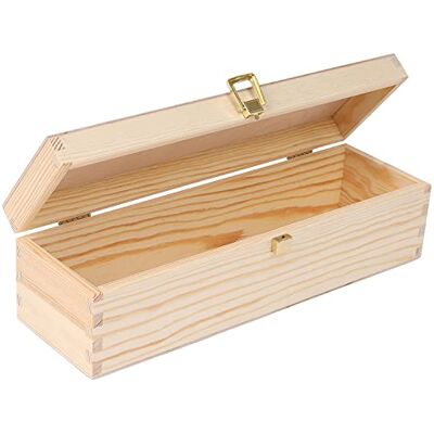 Creative Wijnkist van hout, cadeau voor wijn, bruiloft, opbergdoos, 1 fles, 36 x 11 x 9,8 cm, wijndoos, geschenkdoos voor heren, cadeau voor dames, houten kist Creative Wijnkist van hout, cadeau voor wijn, bruiloft, opbergdoos, 1 fles, 36 x 11 x 9,8 cm, wijndoos, geschenkdoos voor heren, cadeau voor dames, houten kist