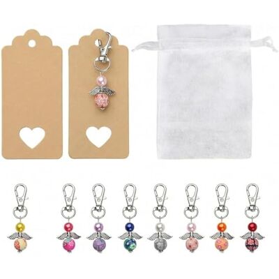VGOODALL Beschermengel-hanger, 32 stuks, gastgeschenken, beschermengel met organza zakje, kraftpapier, hanger voor gastgeschenken, communie, vormsel, bruiloft, doop, cadeau VGOODALL Beschermengel-hanger, 32 stuks, gastgeschenken, beschermengel met organza zakje, kraftpapier, hanger voor gastgeschenken, communie, vormsel, bruiloft, doop, cadeau