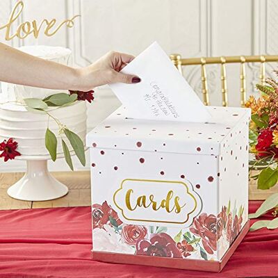 Kate Aspen 28506NA Bruiloftskaartendoos, papier, bordeaux Kate Aspen 28506NA Bruiloftskaartendoos, papier, bordeaux