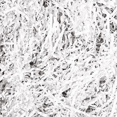 Creavvee 200 g wit versnipperd papier, versnipperd papier, geschenkverpakking vulling, beschermend materiaal en decoratie ideale geschenkdoos Creavvee 200 g wit versnipperd papier, versnipperd papier, geschenkverpakking vulling, beschermend materiaal en decoratie ideale geschenkdoos