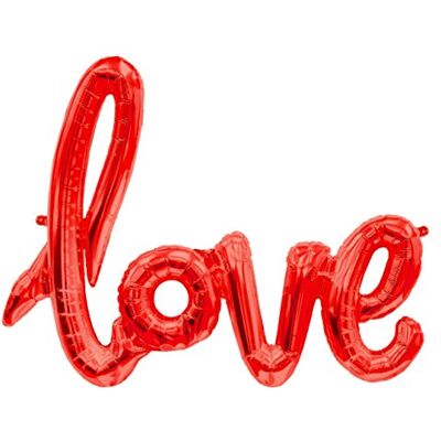 ballonfritz Rode opblaasbare ballon met opschrift "Love", maat XXL, ideaal als bruiloftsdecoratie, cadeau of liefdesverrassing voor Valentijnsdag ballonfritz Rode opblaasbare ballon met opschrift "Love", maat XXL, ideaal als bruiloftsdecoratie, cadeau of liefdesverrassing voor Valentijnsdag