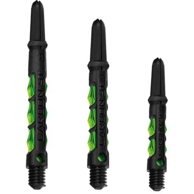 Harrows Dart Shafts Carbon ST-staven met piramideringen, groen Harrows Dart Shafts Carbon ST-staven met piramideringen, groen